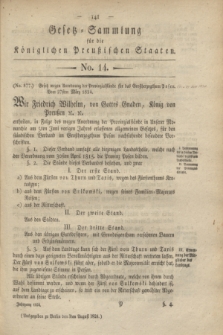 Gesetz-Sammlung für die Königlichen Preußischen Staaten. 1824, No. 14 (3 August)