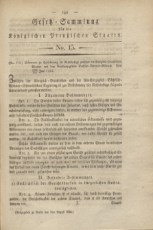 Gesetz-Sammlung für die Königlichen Preußischen Staaten. 1824, No. 15 (7 August)