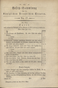 Gesetz-Sammlung für die Königlichen Preußischen Staaten. 1824, No. 17 (1 October)