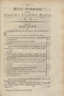 Gesetz-Sammlung für die Königlichen Preußischen Staaten. 1824, No. 19 (3 November)