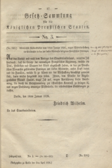 Gesetz-Sammlung für die Königlichen Preußischen Staaten. 1826, No. 3 (6 April)