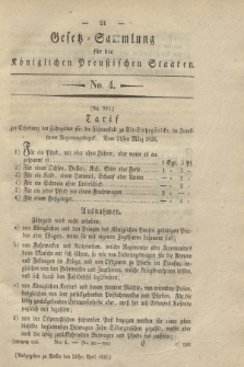 Gesetz-Sammlung für die Königlichen Preußischen Staaten. 1826, No. 4 (21 April)