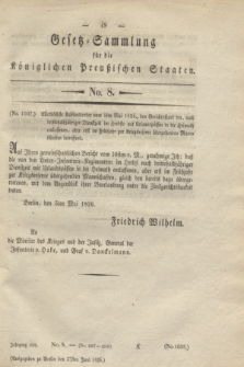 Gesetz-Sammlung für die Königlichen Preußischen Staaten. 1826, No. 8 (27 Juni)