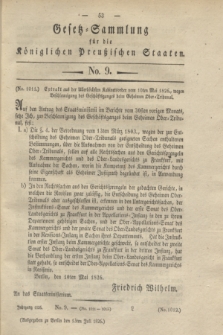 Gesetz-Sammlung für die Königlichen Preußischen Staaten. 1826, No. 9 (13 Juli)
