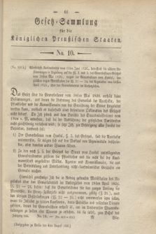 Gesetz-Sammlung für die Königlichen Preußischen Staaten. 1826, No. 10 (4 August)