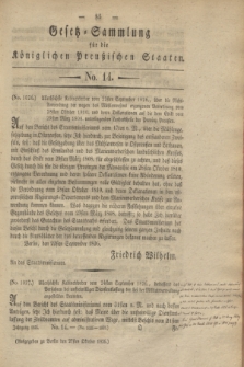 Gesetz-Sammlung für die Königlichen Preußischen Staaten. 1826, No. 14 (27 Oktober)