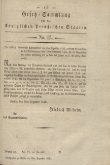 Gesetz-Sammlung für die Königlichen Preußischen Staaten. 1826, No. 17 (19 Dezember)
