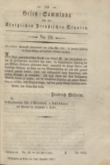 Gesetz-Sammlung für die Königlichen Preußischen Staaten. 1826, No. 18 (31 Dezember) + dod.