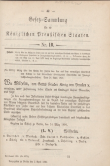 Gesetz-Sammlung für die Königlichen Preußischen Staaten. 1890, Nr. 10 (2 April)