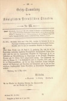 Gesetz-Sammlung für die Königlichen Preußischen Staaten. 1890, Nr. 23 (9 Juni)