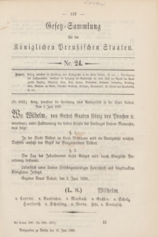 Gesetz-Sammlung für die Königlichen Preußischen Staaten. 1890, Nr. 24 (16 Juni)