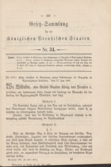 Gesetz-Sammlung für die Königlichen Preußischen Staaten. 1890, Nr. 34 (31 Juli)
