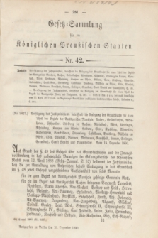 Gesetz-Sammlung für die Königlichen Preußischen Staaten. 1890, Nr. 42 (31 Dezember)