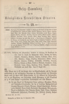 Gesetz-Sammlung für die Königlichen Preußischen Staaten. 1891, Nr. 29 (14 September)