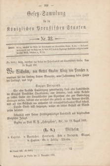 Gesetz-Sammlung für die Königlichen Preußischen Staaten. 1891, Nr. 32 (21 November)