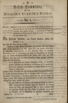Gesetz-Sammlung für die Königlichen Preußischen Staaten. 1833, No. 4 (10 April)