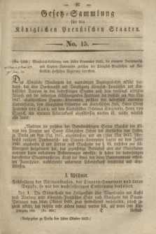 Gesetz-Sammlung für die Königlichen Preußischen Staaten. 1833, No. 15 (14 Oktober)