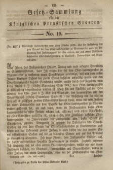Gesetz-Sammlung für die Königlichen Preußischen Staaten. 1833, No. 19 (23 November)