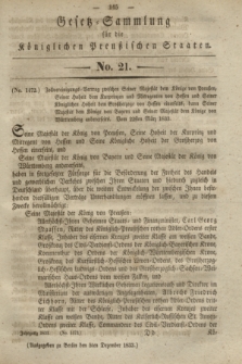 Gesetz-Sammlung für die Königlichen Preußischen Staaten. 1833, No. 21 (5 December)