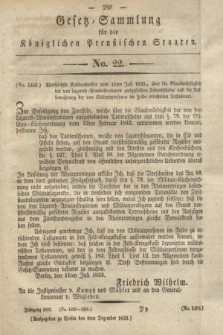 Gesetz-Sammlung für die Königlichen Preußischen Staaten. 1833, No. 22 (9 Dezember)