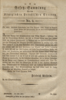 Gesetz-Sammlung für die Königlichen Preußischen Staaten. 1834, No. 2 (4 Februar)
