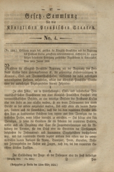 Gesetz-Sammlung für die Königlichen Preußischen Staaten. 1834, No. 4 (13 März)