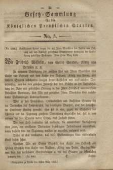 Gesetz-Sammlung für die Königlichen Preußischen Staaten. 1834, No. 5 (22 März )