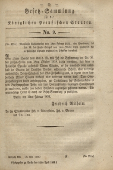 Gesetz-Sammlung für die Königlichen Preußischen Staaten. 1834, No. 9 (14 April)