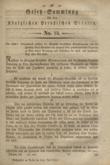Gesetz-Sammlung für die Königlichen Preußischen Staaten. 1834, No. 13 (14 Juli)