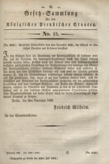 Gesetz-Sammlung für die Königlichen Preußischen Staaten. 1834, No. 15 (29 Juli)