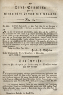 Gesetz-Sammlung für die Königlichen Preußischen Staaten. 1834, No. 16 (5 August)