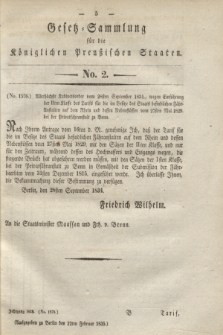Gesetz-Sammlung für die Königlichen Preußischen Staaten. 1835, No. 2 (12 Februar)