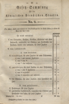 Gesetz-Sammlung für die Königlichen Preußischen Staaten. 1835, No. 9 (18 Mai)