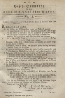 Gesetz-Sammlung für die Königlichen Preußischen Staaten. 1835, No. 13 (29 Juni)