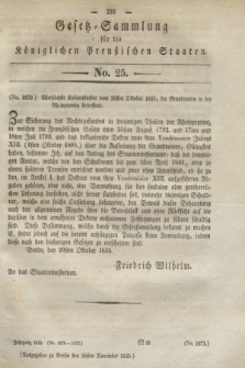 Gesetz-Sammlung für die Königlichen Preußischen Staaten. 1835, No. 25 (28 November)