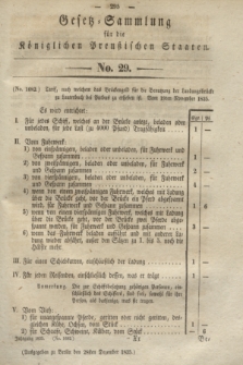 Gesetz-Sammlung für die Königlichen Preußischen Staaten. 1835, No. 29 (28 Dezember)