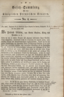 Gesetz-Sammlung für die Königlichen Preußischen Staaten. 1836, No. 4 (16 Februar)