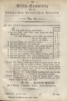 Gesetz-Sammlung für die Königlichen Preußischen Staaten. 1836, No. 16 (3 Oktober)