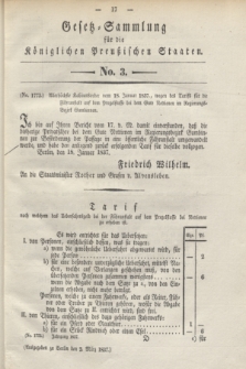 Gesetz-Sammlung für die Königlichen Preußischen Staaten. 1837, No. 3 (2 März)