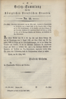 Gesetz-Sammlung für die Königlichen Preußischen Staaten. 1837, No. 10 (29 April)