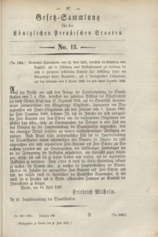 Gesetz-Sammlung für die Königlichen Preußischen Staaten. 1837, No. 13 (2 Juni)