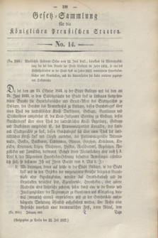 Gesetz-Sammlung für die Königlichen Preußischen Staaten. 1837, No. 14 (24 Juli)