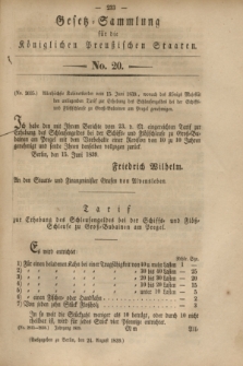 Gesetz-Sammlung für die Königlichen Preußischen Staaten. 1839, No. 20 (24 August)