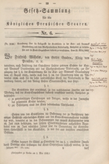 Gesetz-Sammlung für die Königlichen Preußischen Staaten. 1841, Nr. 6 (1 Mai)