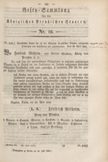 Gesetz-Sammlung für die Königlichen Preußischen Staaten. 1841, Nr. 10 (15 Juli)