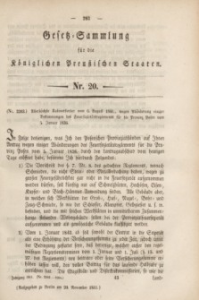 Gesetz-Sammlung für die Königlichen Preußischen Staaten. 1841, Nr. 20 (20 November)