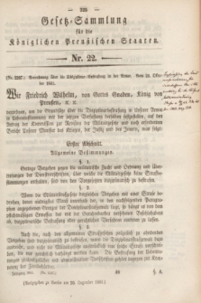 Gesetz-Sammlung für die Königlichen Preußischen Staaten. 1841, Nr. 22 (20 Dezember)