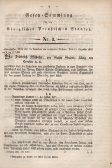 Gesetz-Sammlung für die Königlichen Preußischen Staaten. 1843, Nr. 2 (31 Januar) + wkładki
