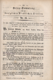 Gesetz-Sammlung für die Königlichen Preußischen Staaten. 1843, Nr. 16 (16 Mai) + wkładka
