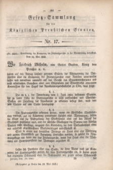 Gesetz-Sammlung für die Königlichen Preußischen Staaten. 1843, Nr. 17 (19 Mai)